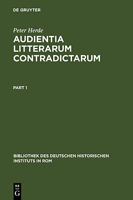 Fester Einband Audientia litterarum contradictarum von Peter Herde