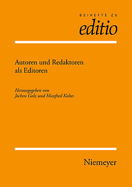 E-Book (pdf) Autoren und Redaktoren als Editoren von 