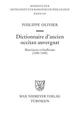 eBook (pdf) Dictionnaire d'ancien occitan auvergnat de Philippe Olivier