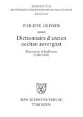 PDF Dictionnaire d'ancien occitan auvergnat von Philippe Olivier