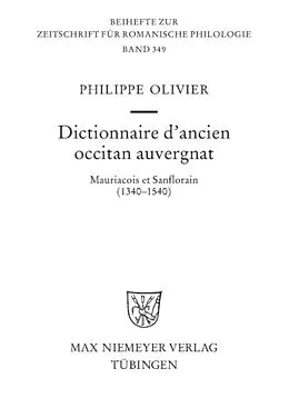 PDF Dictionnaire d'ancien occitan auvergnat von Philippe Olivier