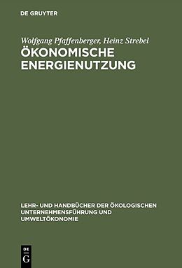 Fester Einband Ökonomische Energienutzung von Wolfgang Pfaffenberger, Heinz Strebel