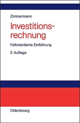Fester Einband Investitionsrechnung von Gebhard Zimmermann