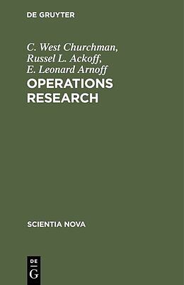 Fester Einband Operations Research von C. West Churchman, Russel L. Ackoff, E. Leonard Arnoff