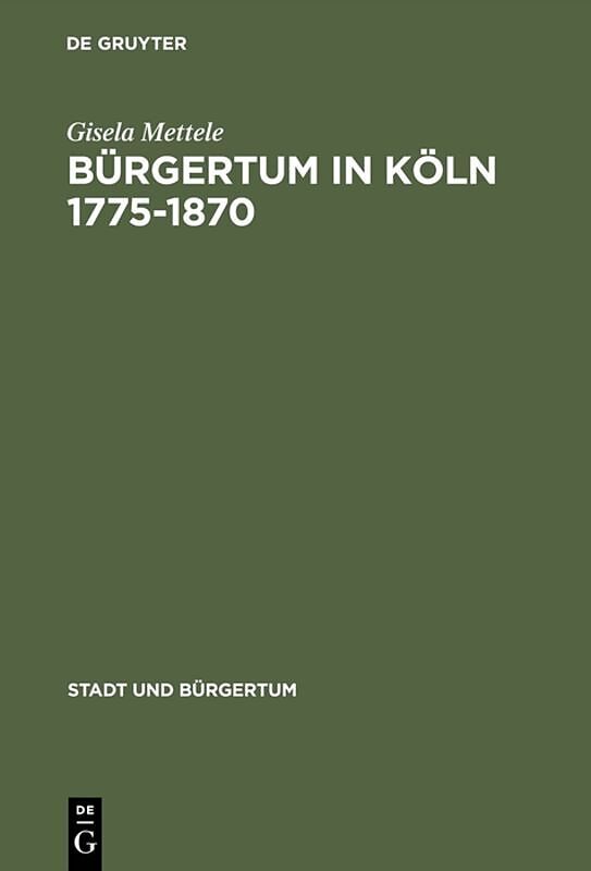 Bürgertum in Köln 17751870
