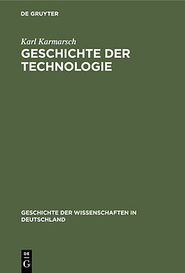E-Book (pdf) Geschichte der Technologie von Karl Karmarsch