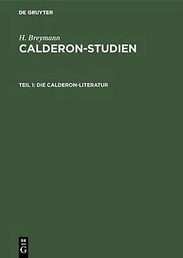 PDF Die Calderon-Literatur von H. Breymann