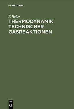 Fester Einband Thermodynamik technischer Gasreaktionen von F. Haber