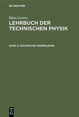 PDF Technische Wärmelehre von Hans Lorenz