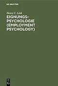 E-Book (pdf) Eignungs-Psychologie (Employment Psychology) von Henry C. Link