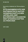 E-Book (pdf) Sitzungsberichte der Mathematisch-Naturwissenschaftlichen Abteilung der Bayerischen Akademie der Wissenschaften zu München. Heft 2/1926 von 