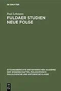 E-Book (pdf) Fuldaer Studien Neue Folge von Paul Lehmann