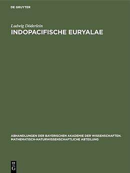 Fester Einband Indopacifische Euryalae von Ludwig Döderlein