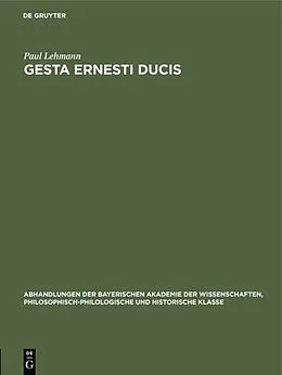 E-Book (pdf) Gesta Ernesti ducis von Paul Lehmann