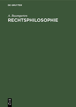 E-Book (pdf) Rechtsphilosophie von A. Baumgarten