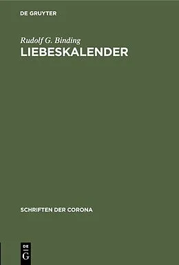E-Book (pdf) Liebeskalender von Rudolf G. Binding