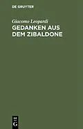 E-Book (pdf) Gedanken aus dem Zibaldone von Giacomo Leopardi