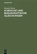 E-Book (pdf) Kubische und biquadratische Gleichungen von Heinrich Dörrie