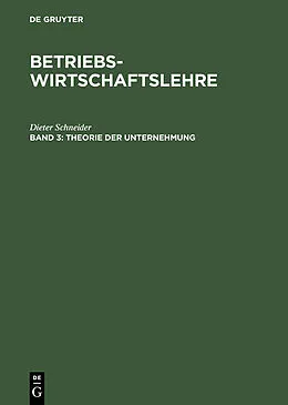 E-Book (pdf) Theorie der Unternehmung von Dieter Schneider