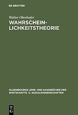 E-Book (pdf) Wahrscheinlichkeitstheorie von Walter Oberhofer
