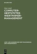 PDF Computergestütztes Wertpapiermanagement von Otto Loistl