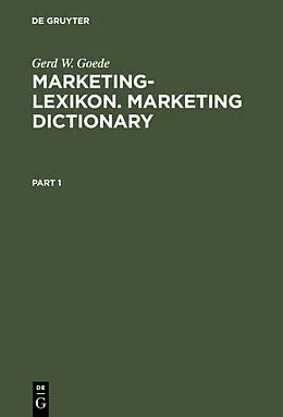 E-Book (pdf) Marketing-Lexikon. Marketing Dictionary von Gerd W. Goede
