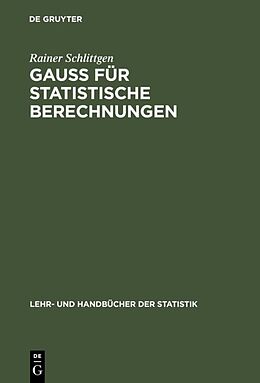 E-Book (pdf) GAUSS für statistische Berechnungen von Rainer Schlittgen