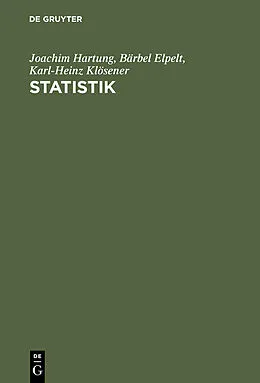 E-Book (pdf) Statistik von Joachim Hartung, Bärbel Elpelt, Karl-Heinz Klösener