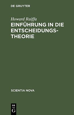 E-Book (pdf) Einführung in die Entscheidungstheorie von Howard Raiffa