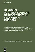 E-Book (pdf) Handbuch politisch-sozialer Grundbegriffe in Frankreich 1680-1820 / Honnête homme, Honnêteté, Honnêtes gens. Nation von Anette Höfer, Rolf Reichardt, Elisabeth Fehrenbach
