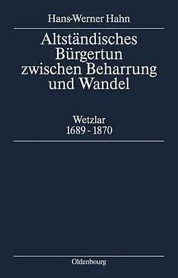 E-Book (pdf) Altständisches Bürgertum zwischen Beharrung und Wandel von Hans-Werner Hahn