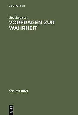 PDF Vorfragen zur Wahrheit von Geo Siegwart