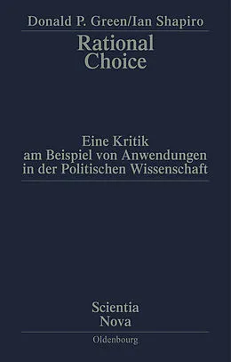 E-Book (pdf) Rational Choice von Donald P. Green, Ian Shapiro