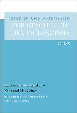 Couverture cartonnée Kant und seine Kritiker  Kant and His Critics de 