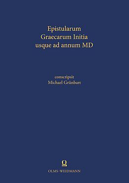 Fester Einband Epistularum Graecarum Initia usque ad annum MD von 