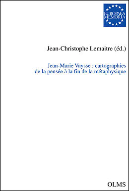 eBook (pdf) Jean-Marie Vaysse: cvartographies de la pensée à la fin de la métaphysique de 