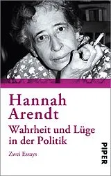 Kartonierter Einband (Kt) Wahrheit und Lüge in der Politik von Hannah Arendt