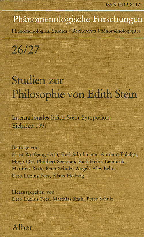 Studien zur Philosophie von Edith Stein