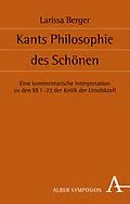 E-Book (pdf) Kants Philosophie des Schönen von Larissa Berger