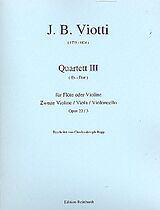 Giovanni Battista Viotti Notenblätter Quartett Es-Dur op.22,3 für Flöte (Vl) und Streichtrio