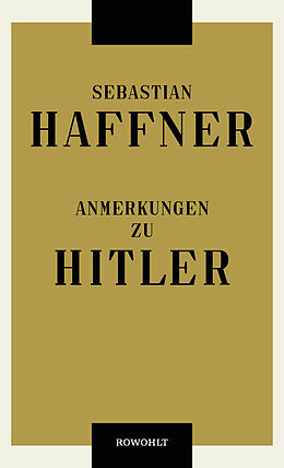 Fester Einband Anmerkungen zu Hitler von Sebastian Haffner