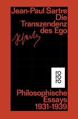 Kartonierter Einband Die Transzendenz des Ego von Jean-Paul Sartre