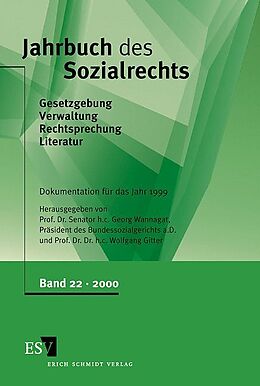 Fester Einband Jahrbuch des Sozialrechts / Jahrbuch des Sozialrechts, Band 22 von 