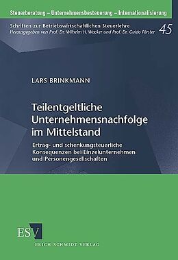 Kartonierter Einband Teilentgeltliche Unternehmensnachfolge im Mittelstand von Lars Brinkmann