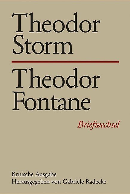 Theodor Storm  Theodor Fontane
