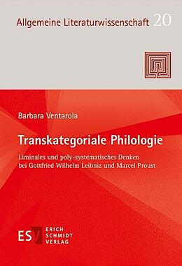 Fester Einband Transkategoriale Philologie von Barbara Ventarola
