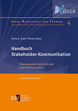 E-Book (pdf) Handbuch Stakeholder-Kommunikation von Heinz K. Stahl, Florian Menz