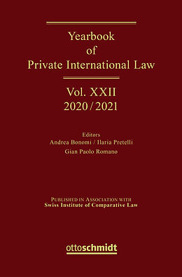 Livre Relié Yearbook of Private International Law Vol. XXII - 2020/2021 de Johan Meeusen, Dan Svantesson, Birgit van Houtert