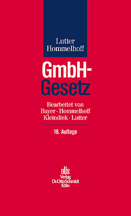 E-Book (pdf) GmbH-Gesetz von Marcus Lutter, Walter Bayer, Peter Hommelhoff
