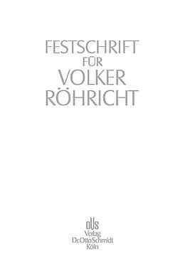 E-Book (pdf) Festschrift für Volker Röhricht von 